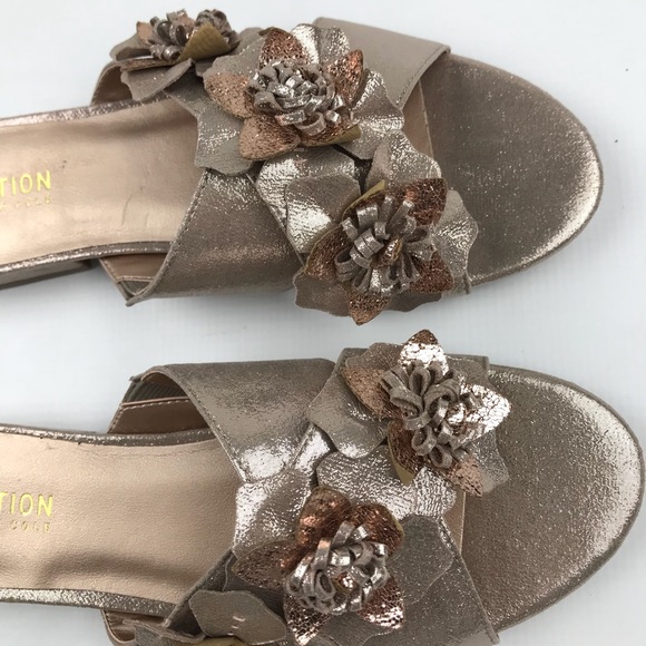 NEW Kenneth Cole Metallic Pink Vala Sandals Slides - Picture 6 of 7